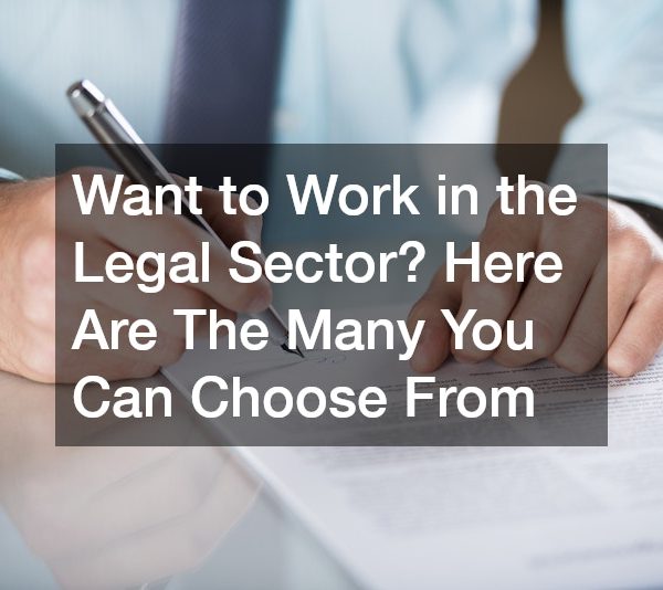 Want to Work in the Legal Sector? Here Are The Many You Can Choose From